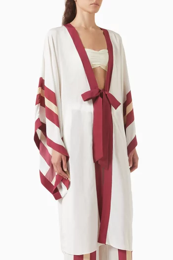 Bold Stripes Robe in Viscose