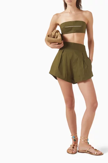 Solid Shorts in Linen