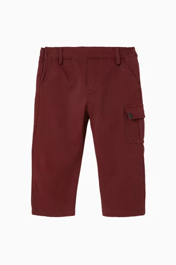 Straight-leg Pants in Cotton Piqué