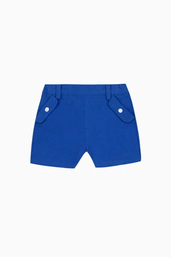 Buttoned Shorts in Cotton-blend