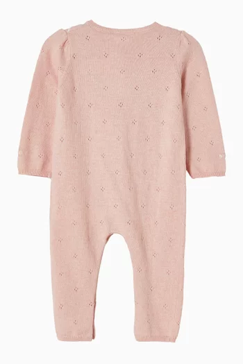 Ruffled Collar Pyjama Romper in Cotton & Cashmere