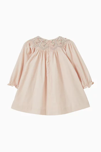فستان بكشكش ونقشة زهور قطن