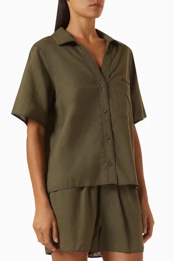Matilda Shirt & Shorts Set in Linen Blend