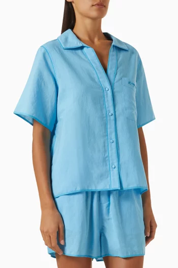 Matilda Shirt & Shorts Set in Linen Blend