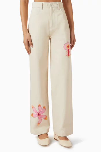 Shiny Flore Jeans in Denim