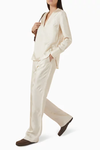 Viki Elasticated Pants in Silk-twill