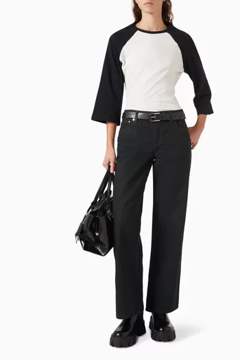 Low Rise Baggy Jeans in Cotton