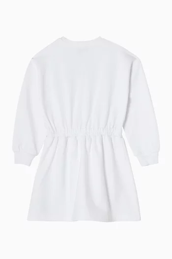 Teddy Heart Long-sleeved Dress in Cotton