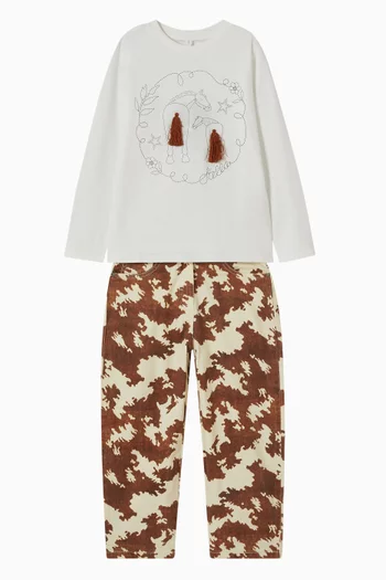 Horse Tassel T-shirt in Cotton