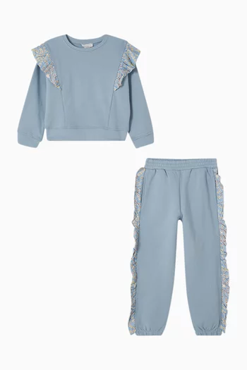 Ruffled Tracksuit in Organic Cotton