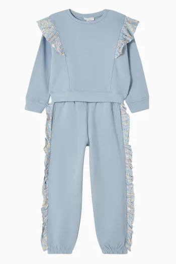 Ruffled Tracksuit in Organic Cotton