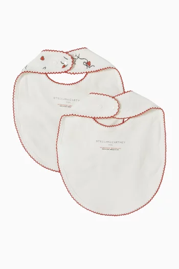 Bird Print Bib, Set of 2