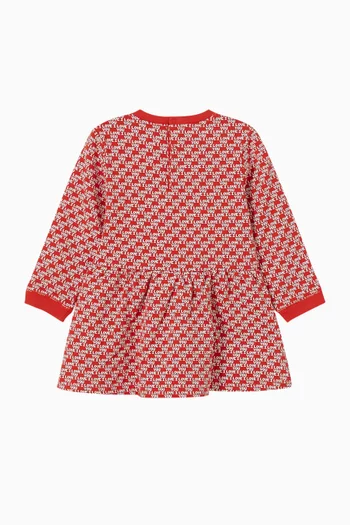 I Love You Print Dress in Cotton