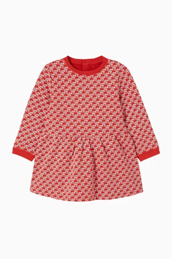 I Love You Print Dress in Cotton