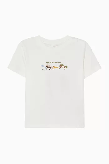Horse Print T-Shirt in Organic Cotton