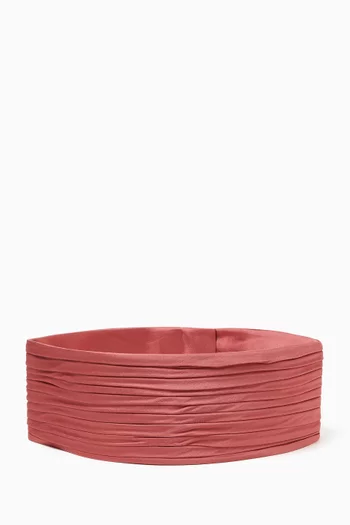 Draped Belt in Satin Cady