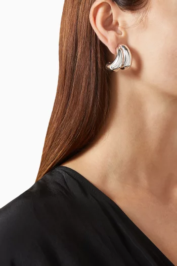 Orla Earrings in Silver-dipped Brass