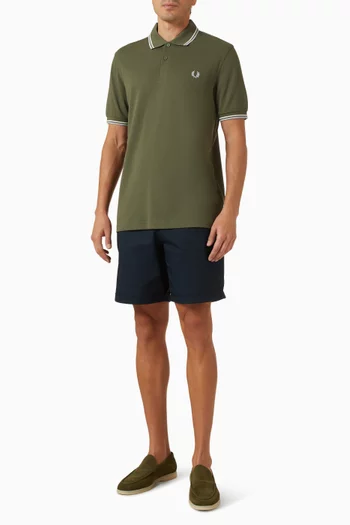 Twin Tipped Fred Perry Shirt in Cotton Pique
