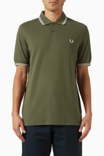 Twin Tipped Fred Perry Shirt in Cotton Pique