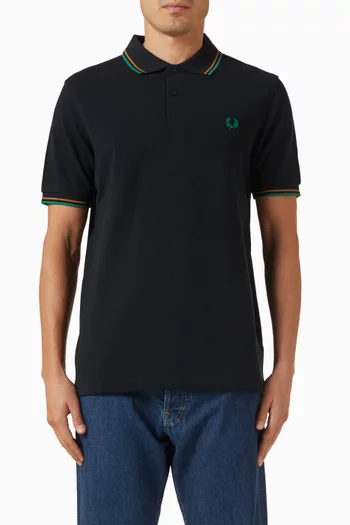 Twin Tipped Fred Perry Shirt in Cotton Pique