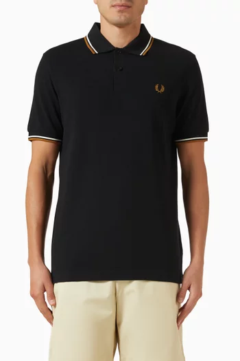 Twin Tipped Fred Perry Shirt in Cotton Pique
