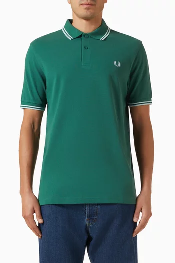 Twin Tipped Fred Perry Shirt in Cotton Pique