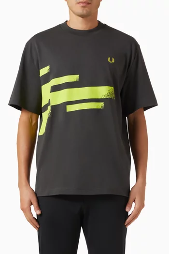 Abstract Graphic Print T-shirt in Cotton