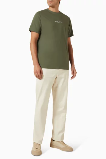 Embroidered T-shirt in Cotton