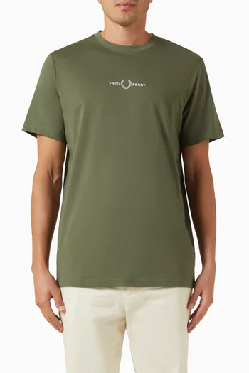 Embroidered T-shirt in Cotton
