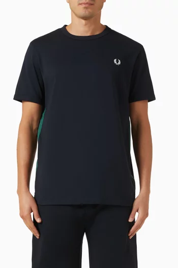 Stripe Tape T-shirt in Cotton