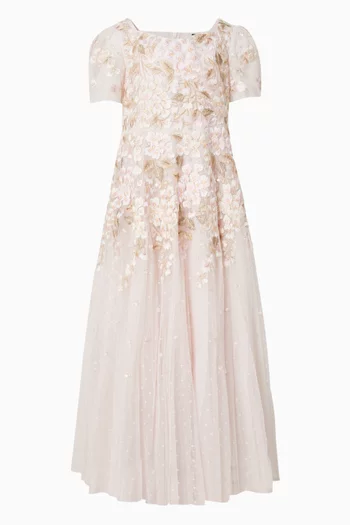 Wisteria Dot Embroidered Dress
