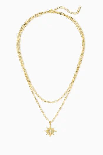 Soleil Sunburst Layered Necklace