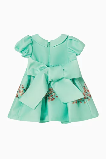 Floral-print Collar Dress