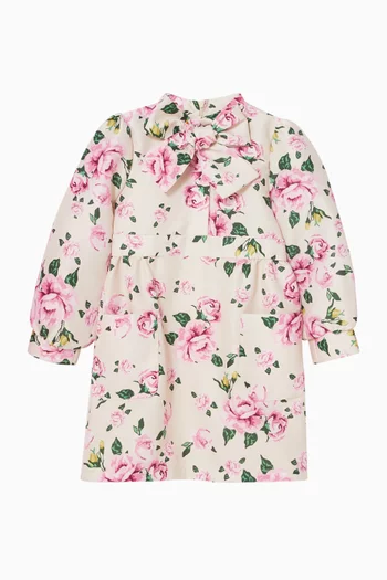 Rose-print Dress