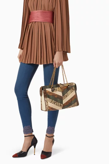 Medium Panthea Shoulder Bag In Suede & Leather
