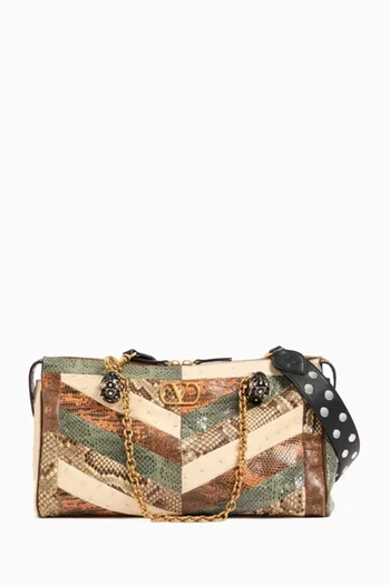 Medium Panthea Shoulder Bag In Suede & Leather