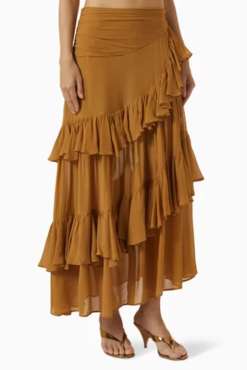 Selina Ruffle-trim Skirt