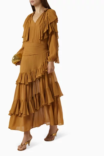 Saloni Ruffle-trim Top