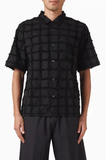 3D Check Road Shirt in Cotton