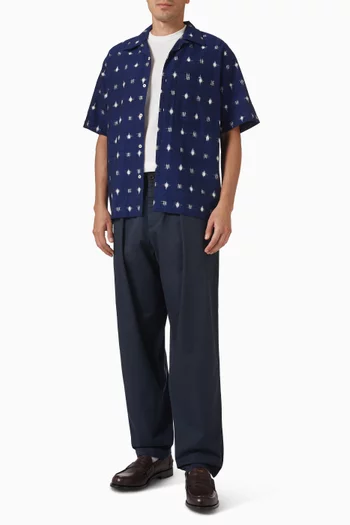 Printed Camp Shirt in Cotton
