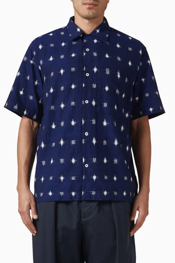 Printed Camp Shirt in Cotton