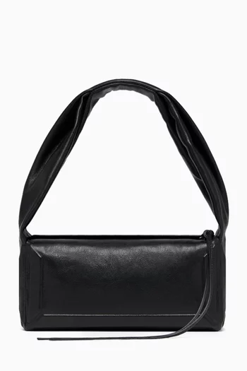 Small East West Box Bag in Leather