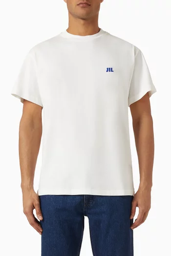 Embroidered Logo T-shirt in Cotton