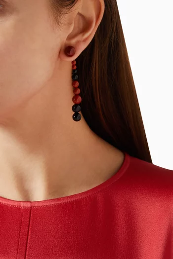 Mini Calanques Jasper & Onyx Earrings in Sterling Silver