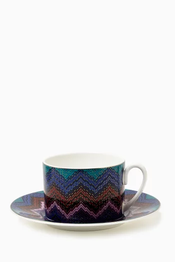 طقم فناجين وأطباق شاي ستارلايت، قطعتان