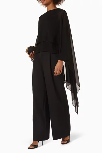 Deia Layered Cape Top in Chiffon