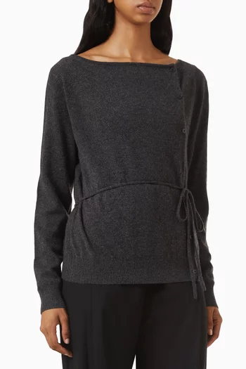 Asymmetric Cardigan in Cashmere