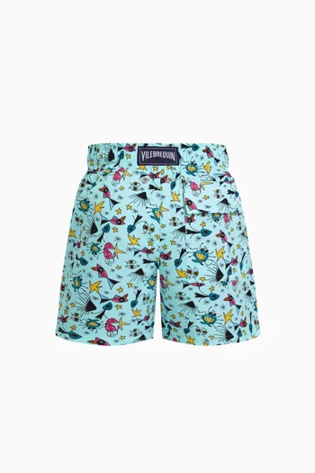 Jirise All-over Print Swim Shorts