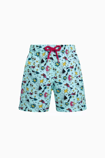 Jirise All-over Print Swim Shorts