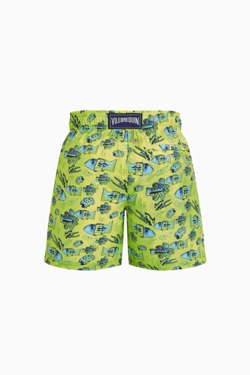 Jihin All-over Print Swim Shorts